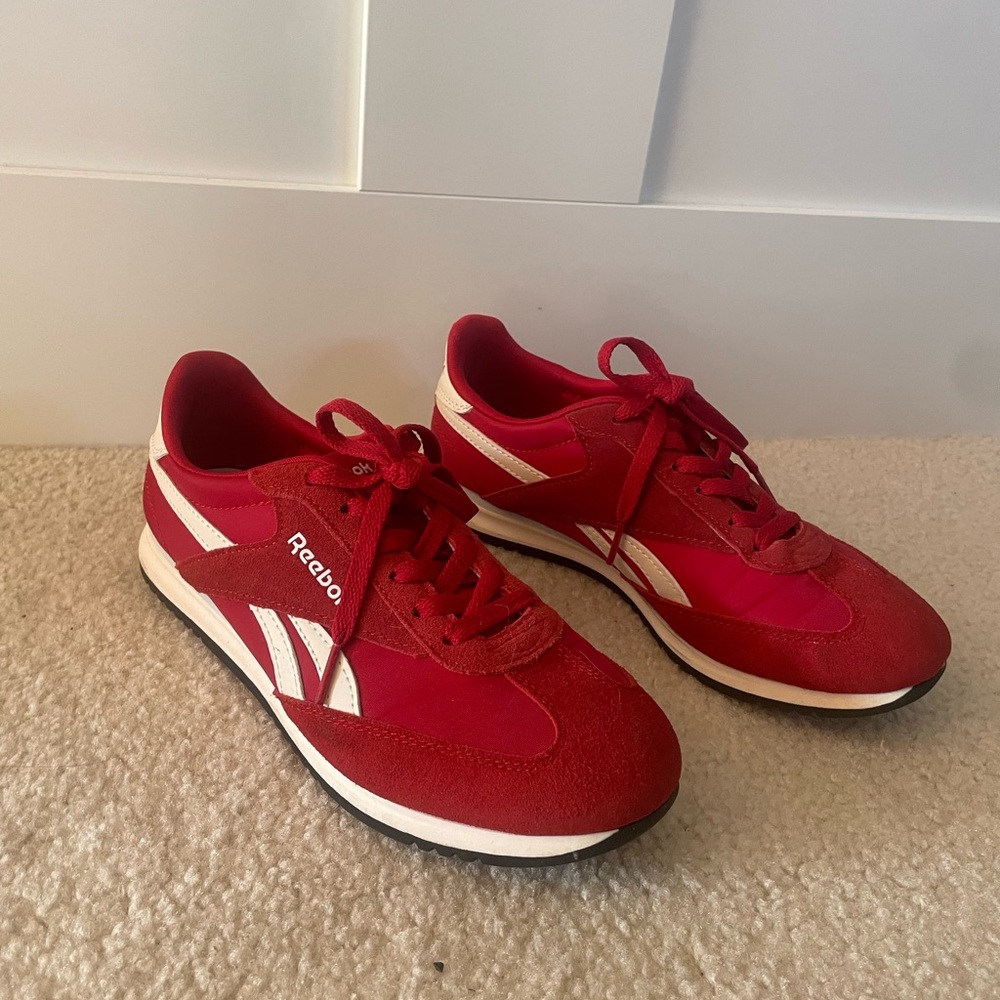 Reebok Classic Red and White Sneakers